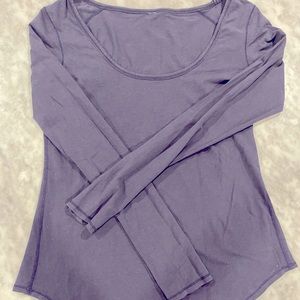 Navy scoop knock long sleeve lulu shirt